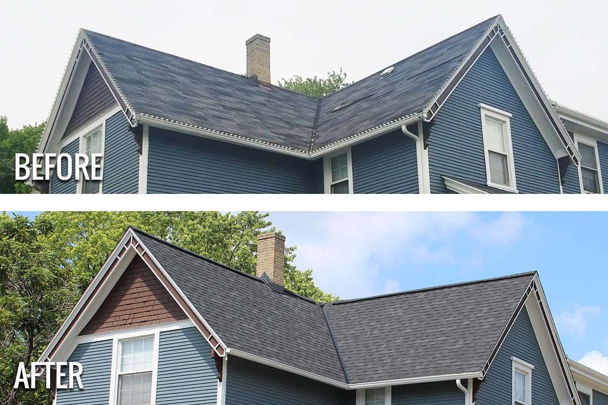 Shingle Replacement & Repair - Before & After