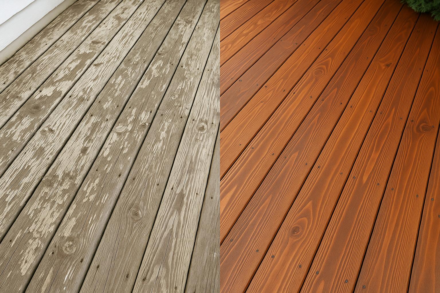 Deck Restoration Before and After