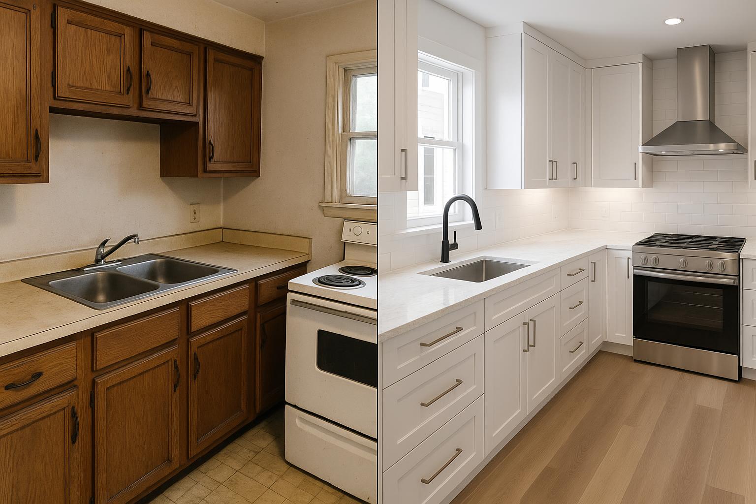 Kitchen Renovation Before and After