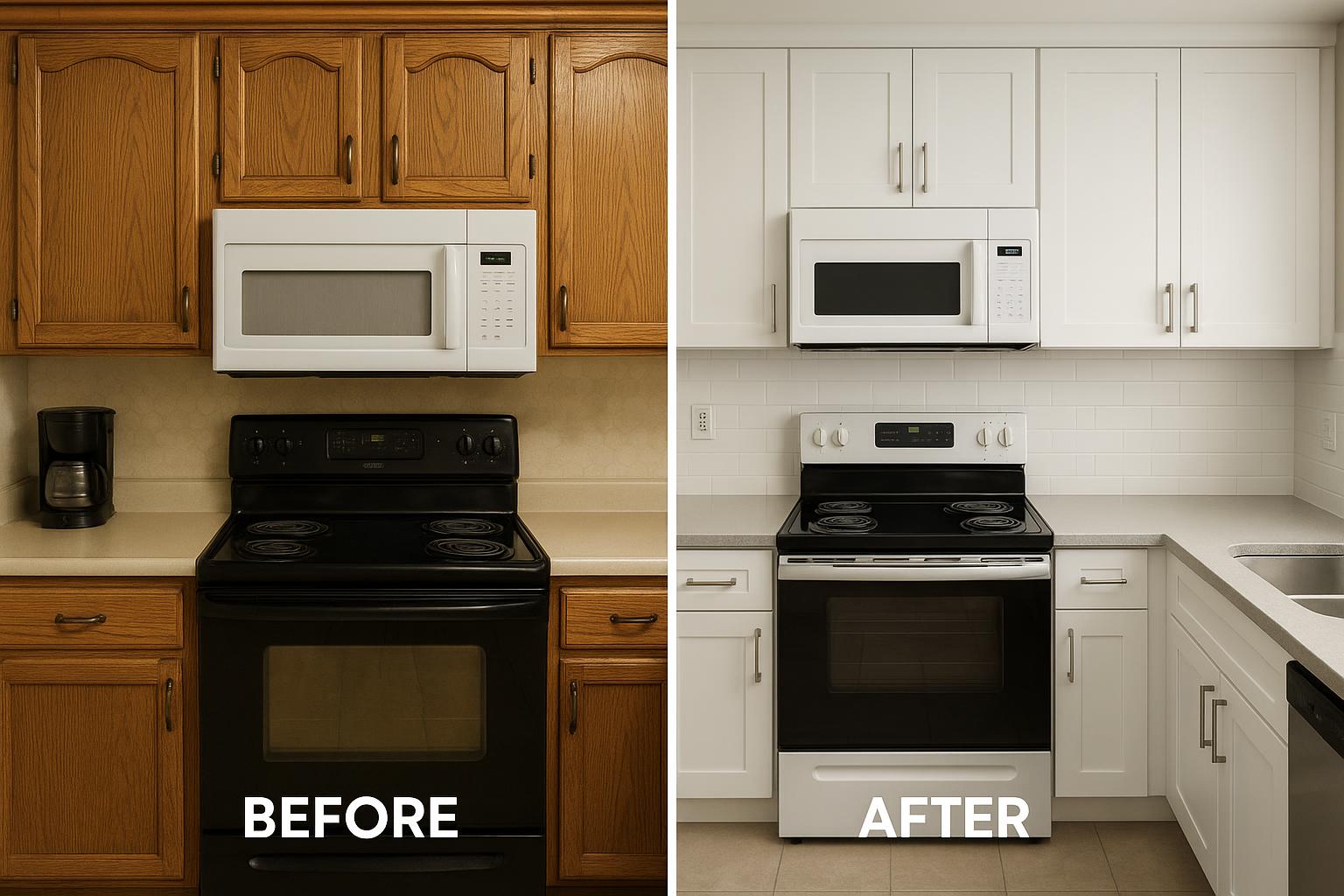 Built-in Bookcase - Before & After