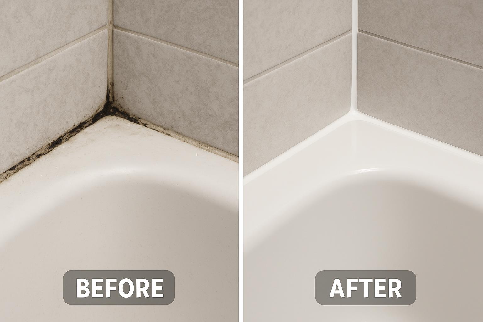 Kitchen Backsplash Sealing - Before & After