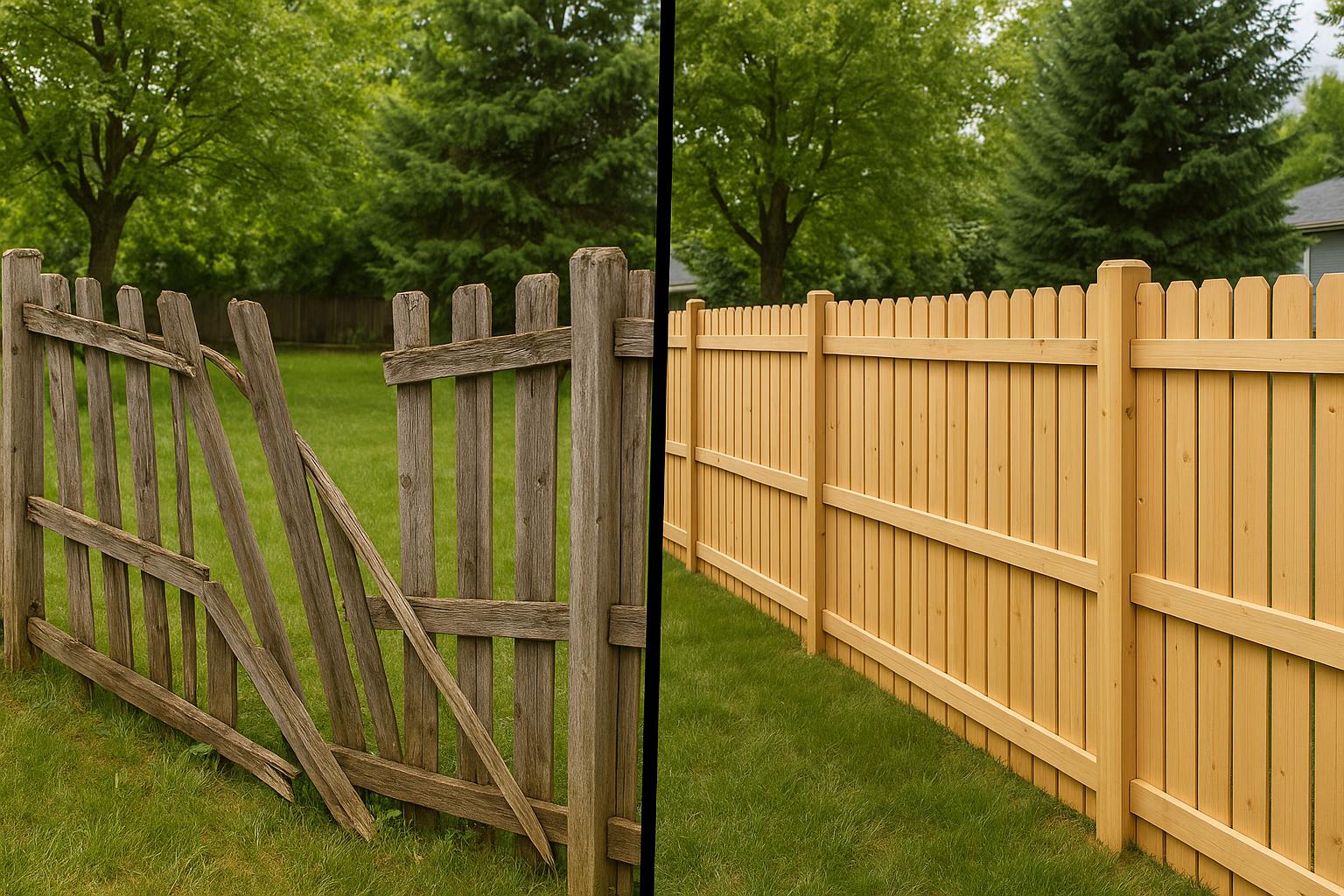 Deck Staining - Before & After