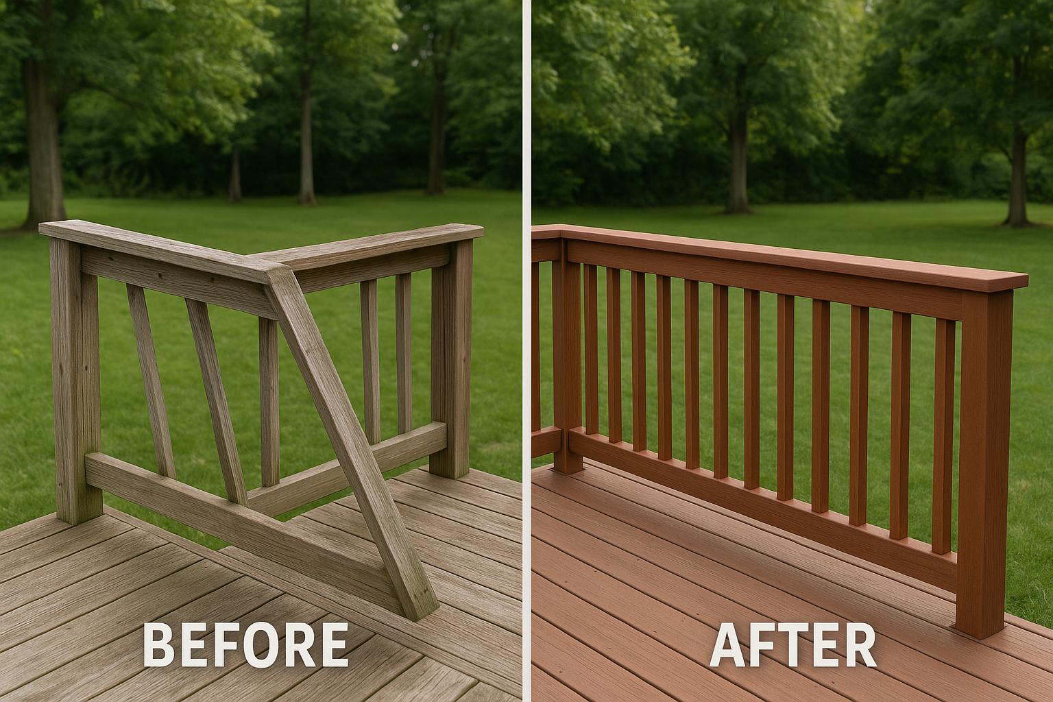 Deck Sealing - Before & After