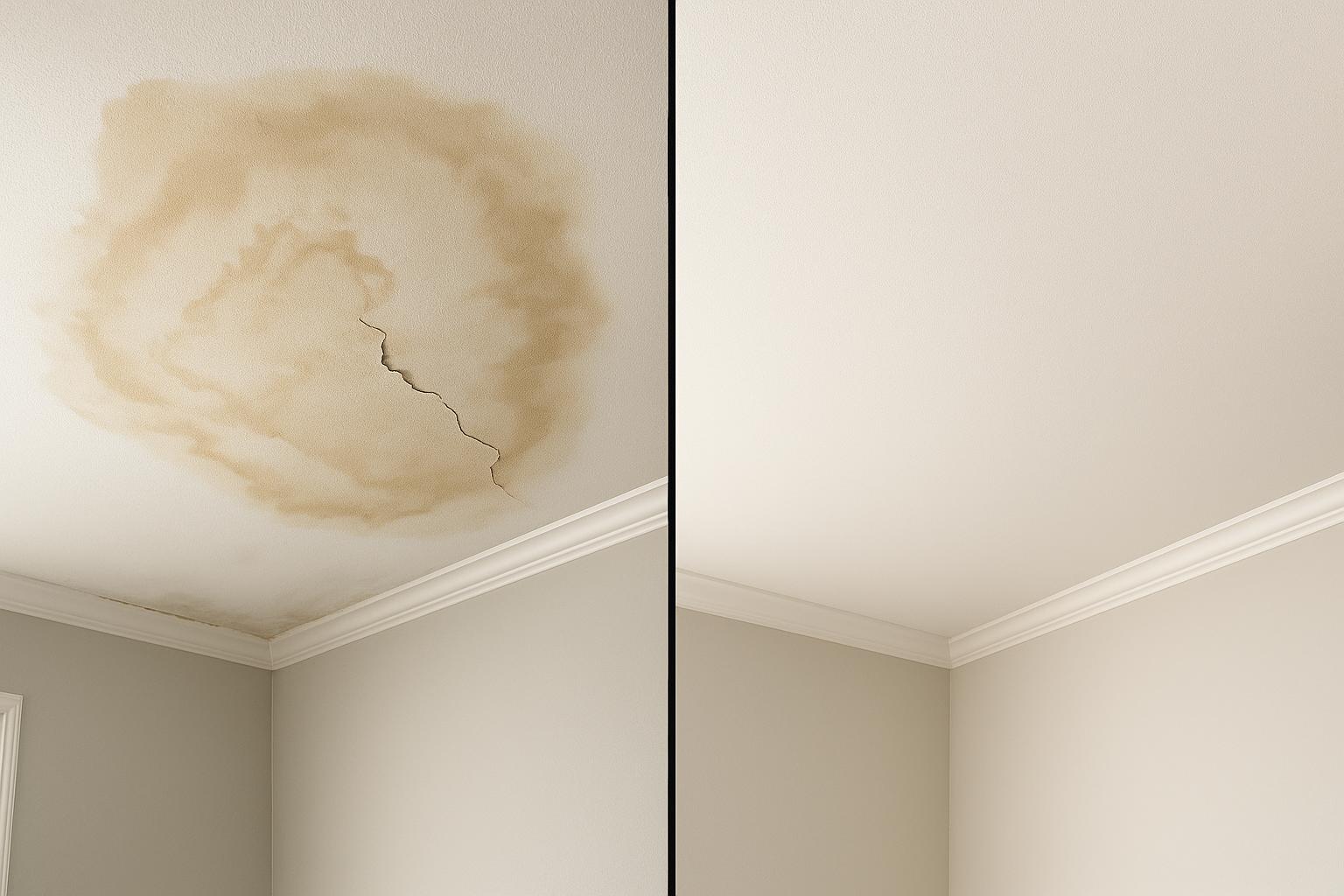 Water Damage Repair - Before & After