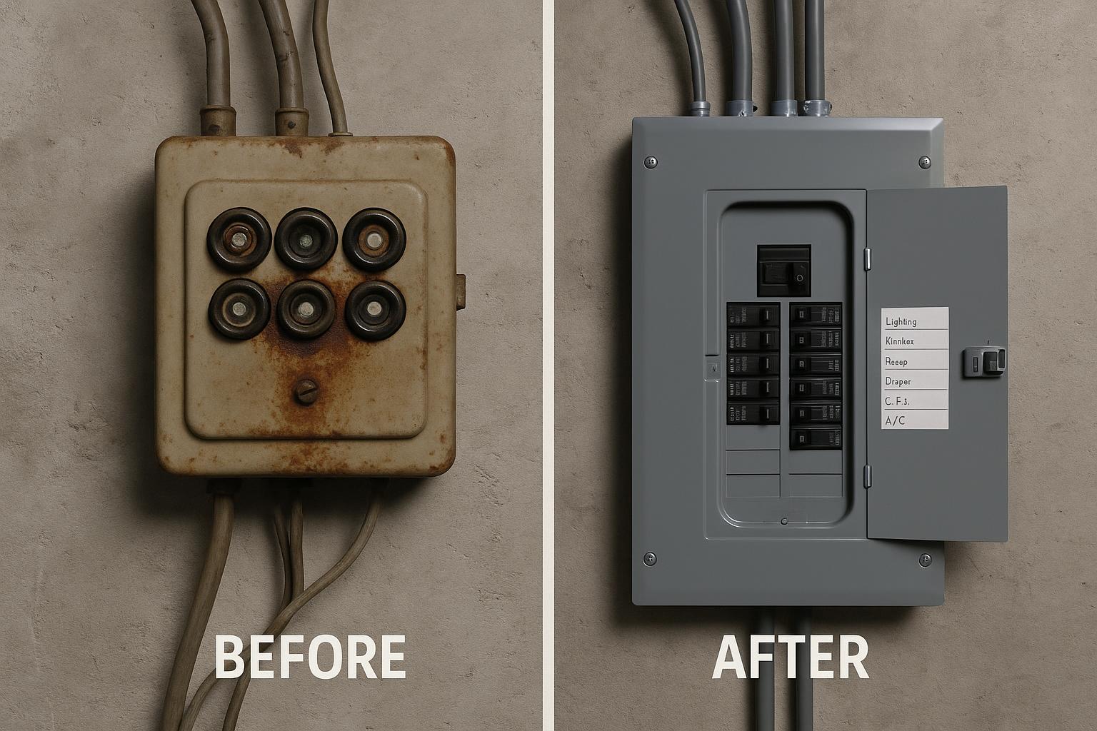 Ceiling Fan Installation - Before & After