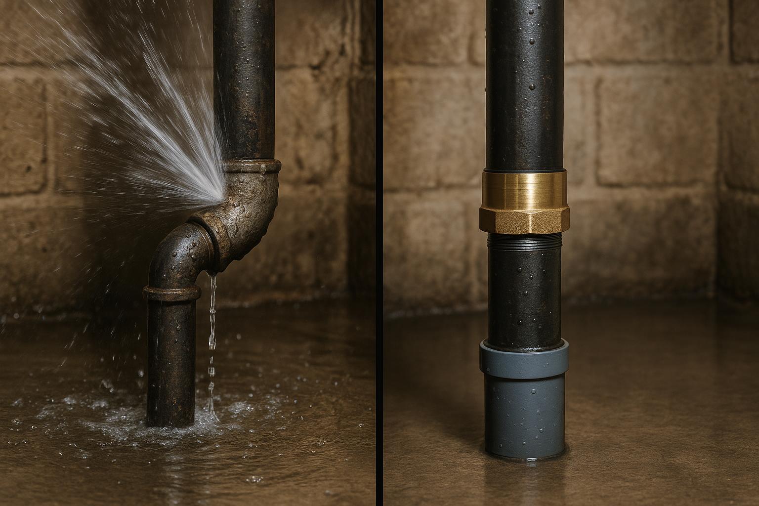 Emergency Plumbing Repair - Before & After