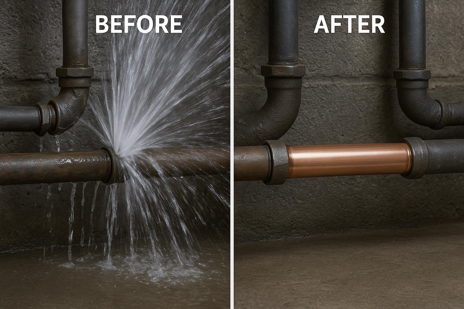 Burst Pipe Emergency - Before & After