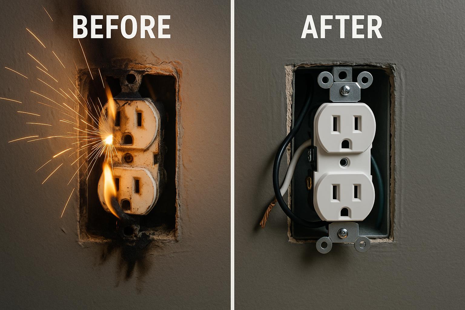 Electrical Fire Hazard - Before & After