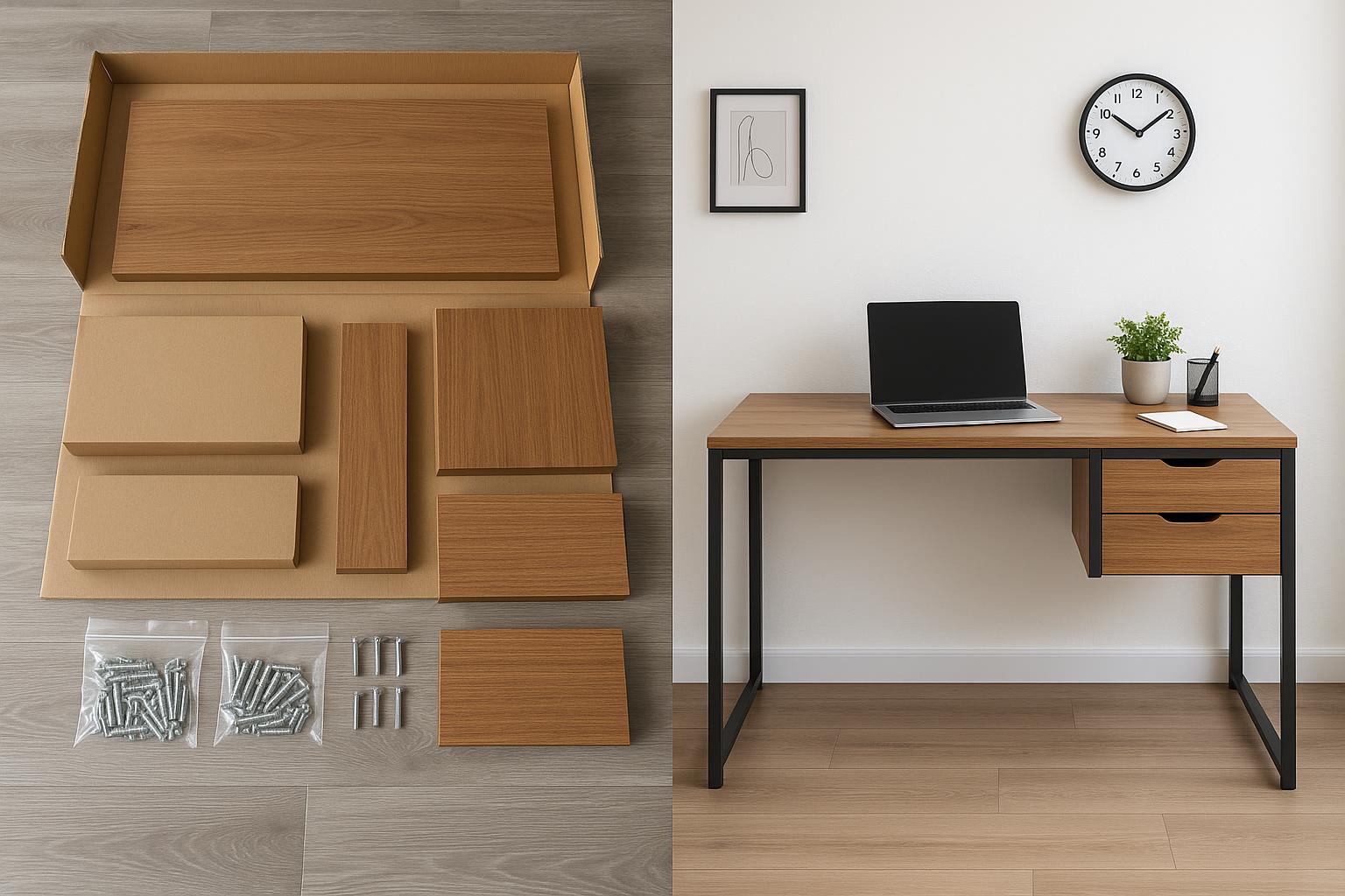 Bed Frame Assembly - Before & After