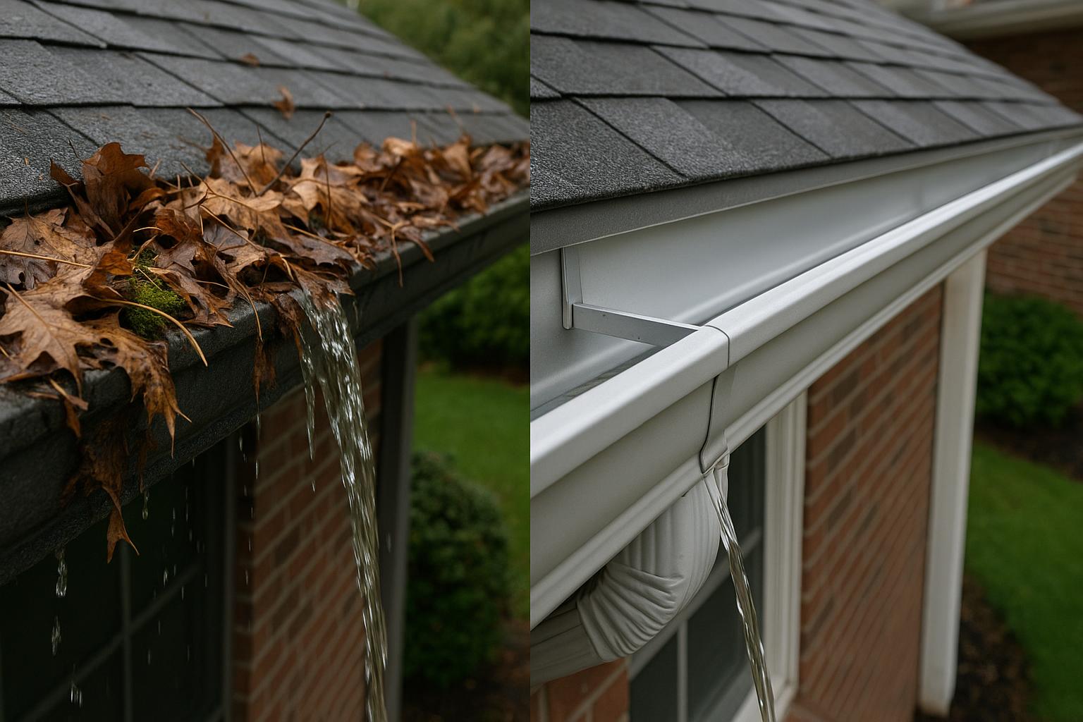 Gutter Cleaning - Before & After