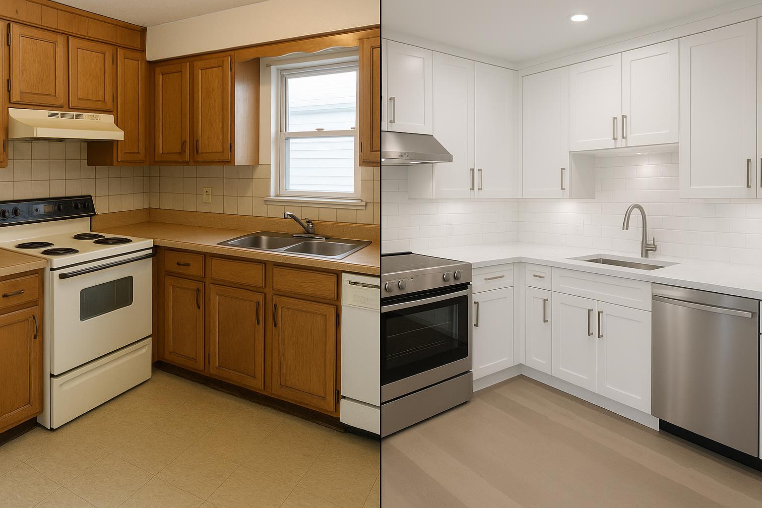 Cabinet Refacing - Before & After