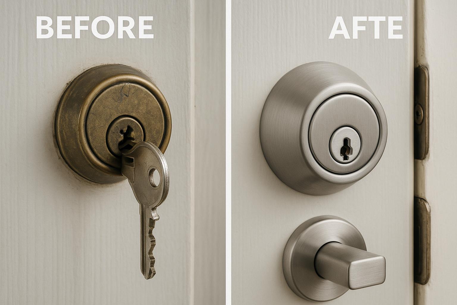 Handle Set Replacement - Before & After