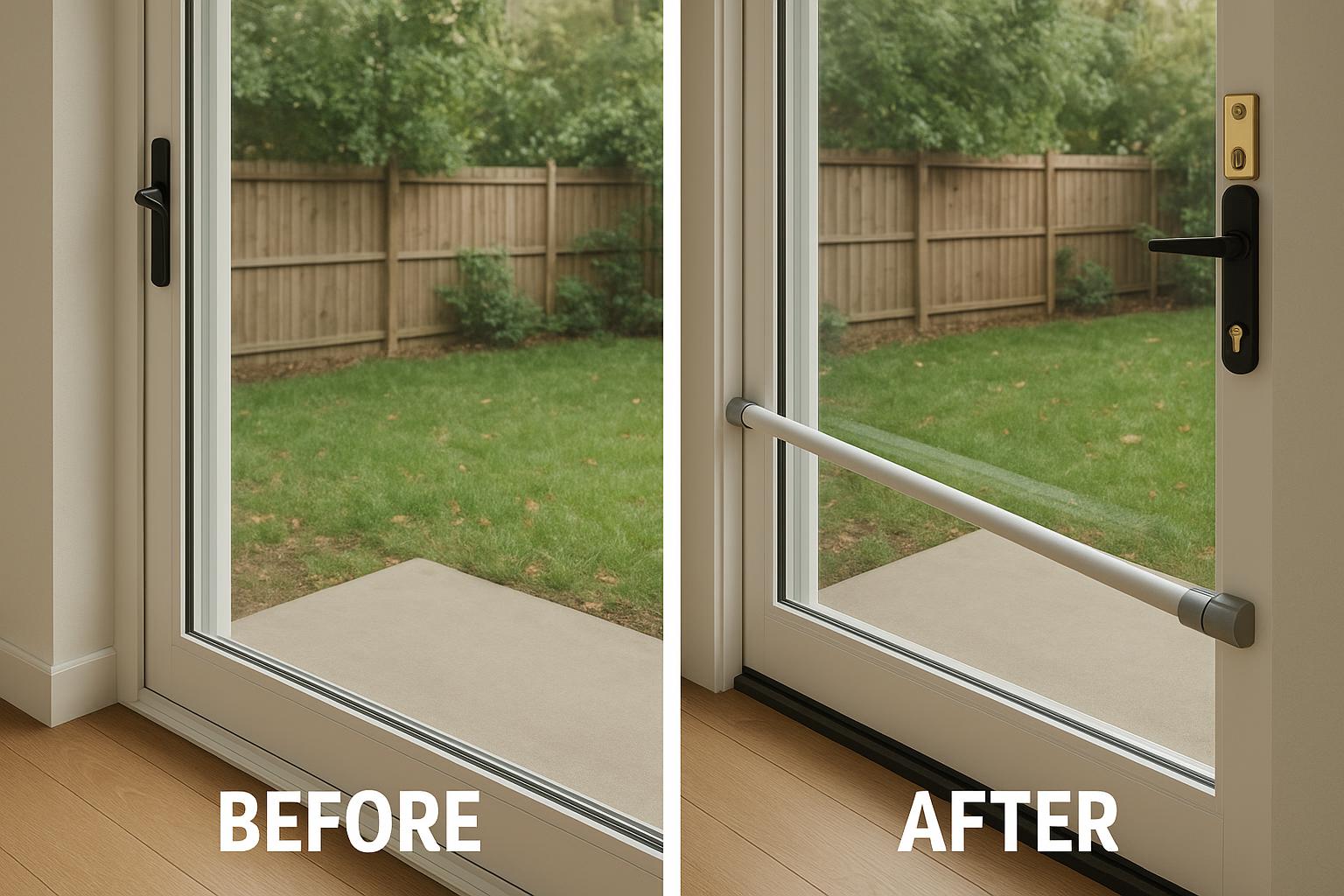 Sliding Door Lock - Before & After