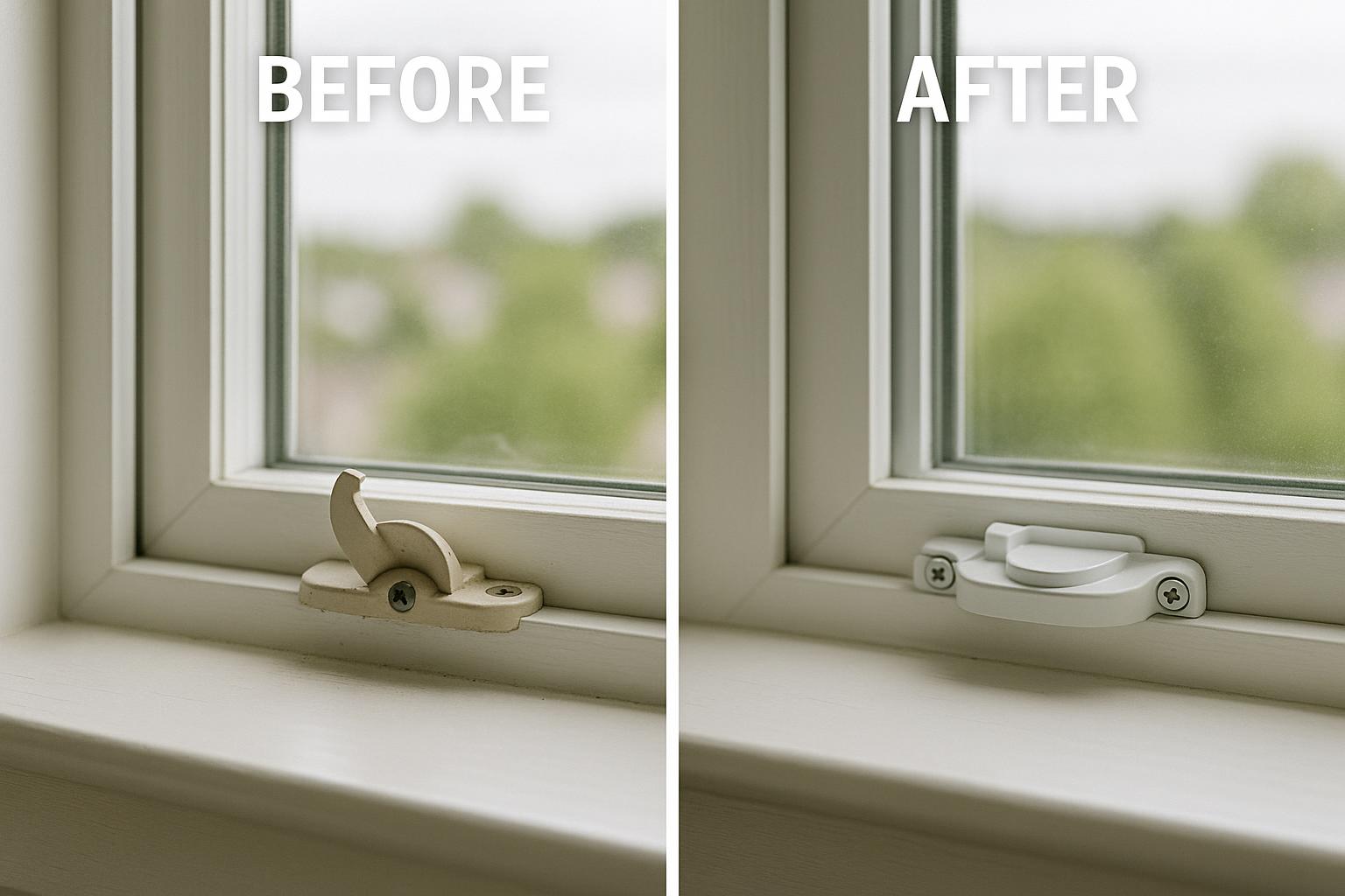 Garage Door Lock - Before & After