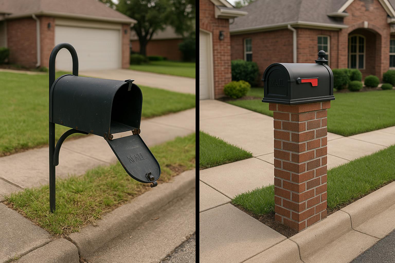 Mailbox Door Repair - Before & After