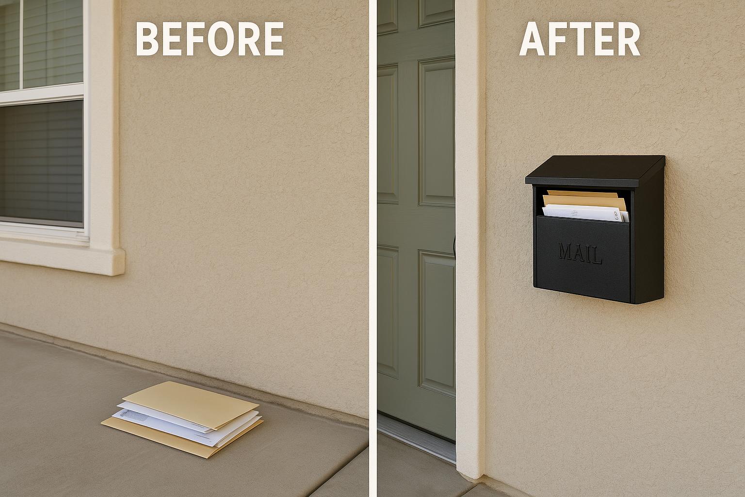 Mailbox Painting - Before & After