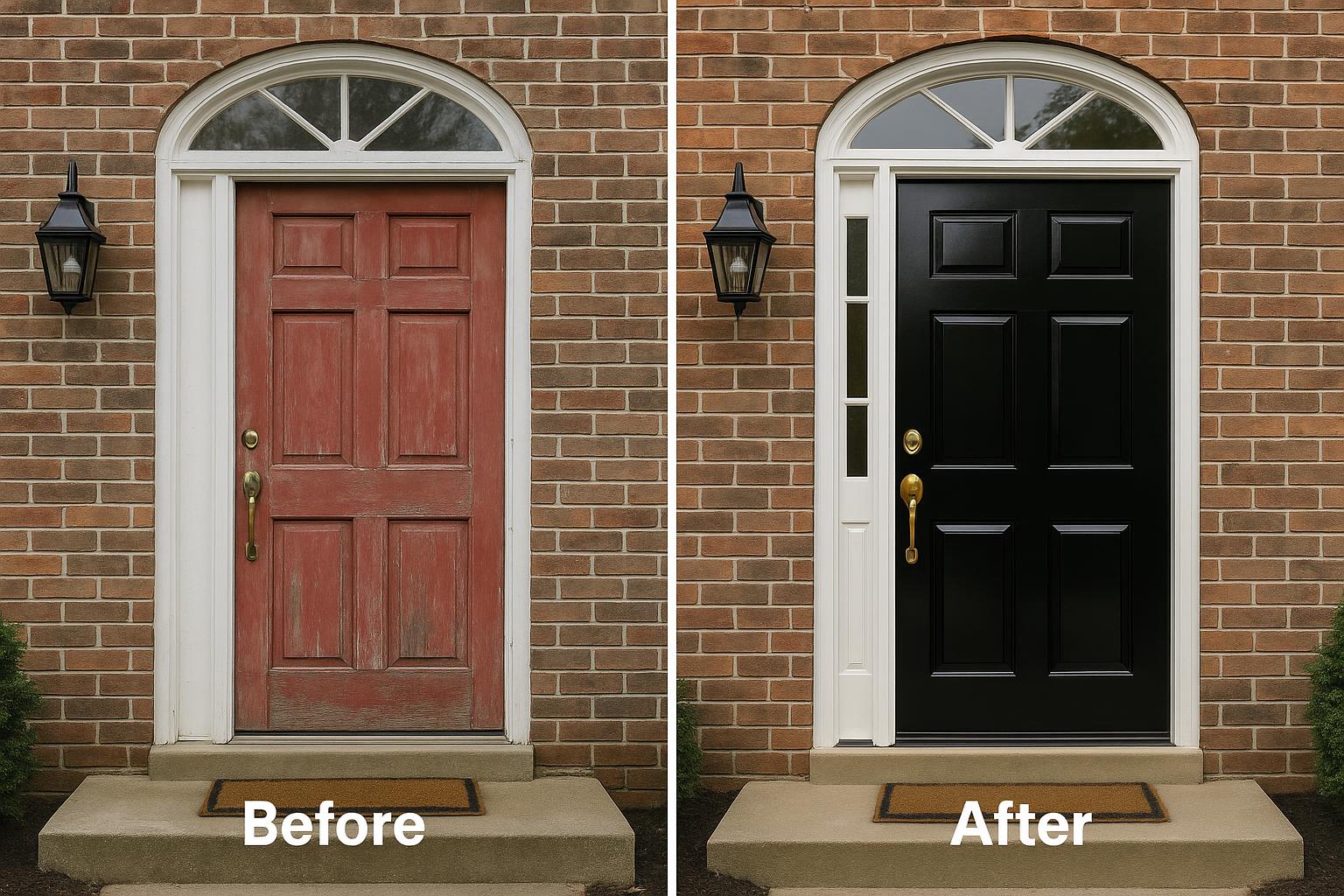 Deck Staining - Before & After