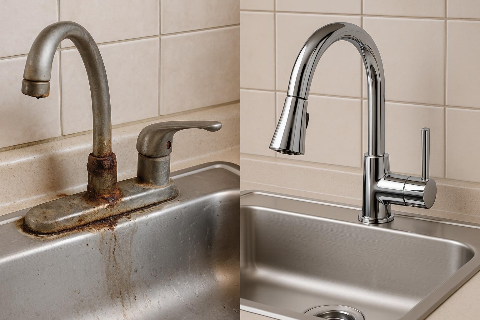 Leaky Faucet Repair - Before & After
