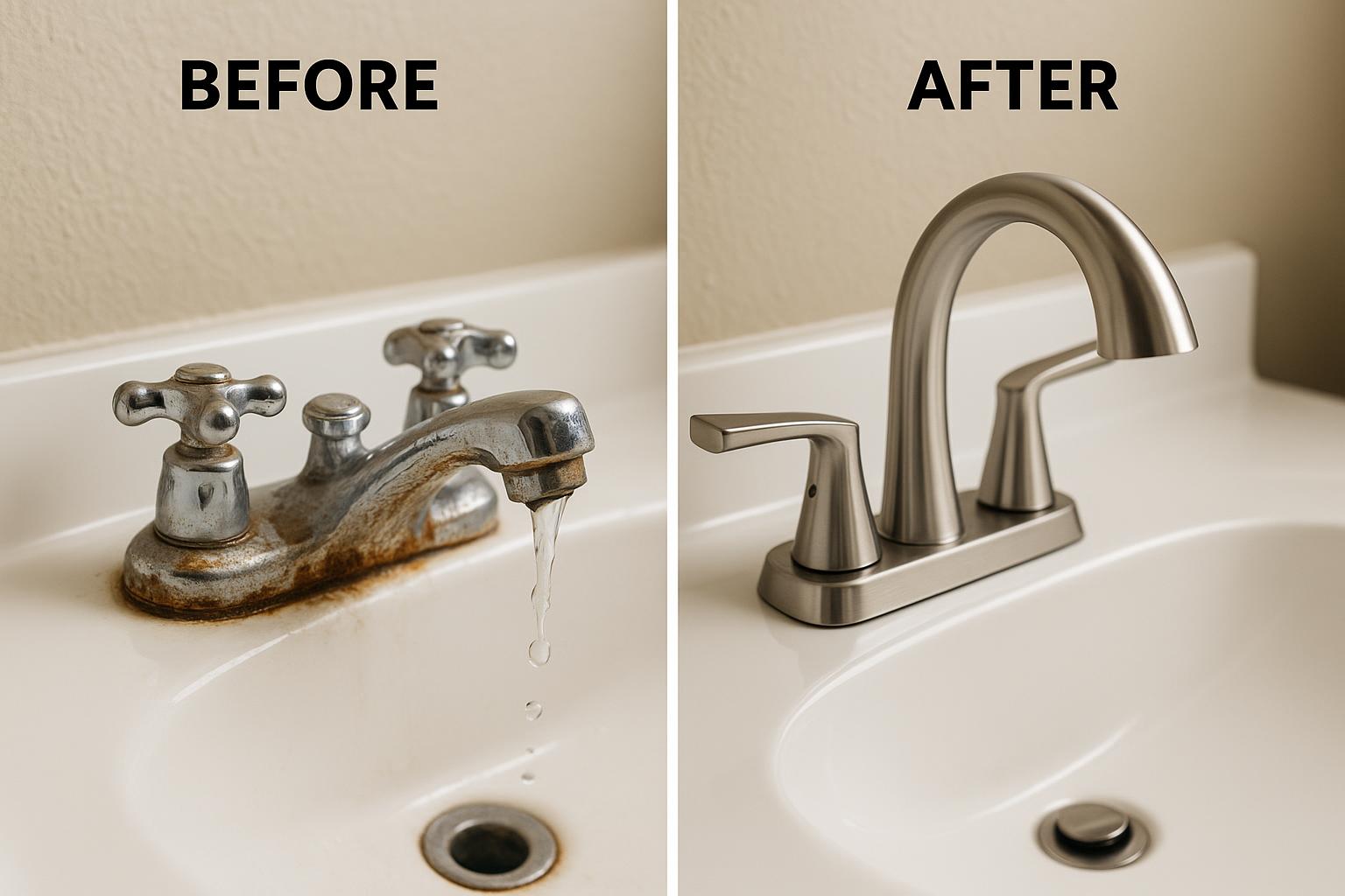 Pipe Leak Repair - Before & After