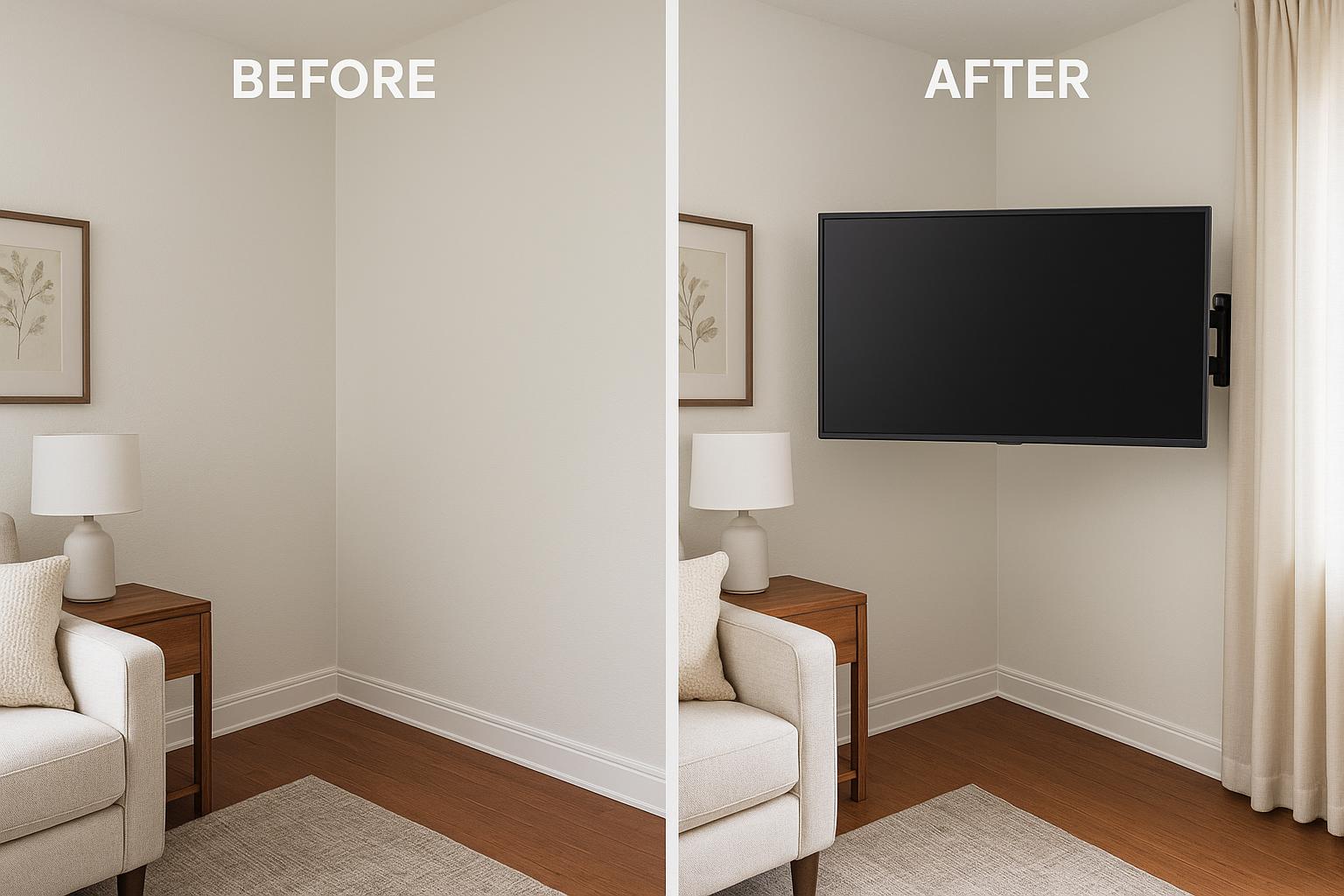 Outdoor TV Installation - Before & After