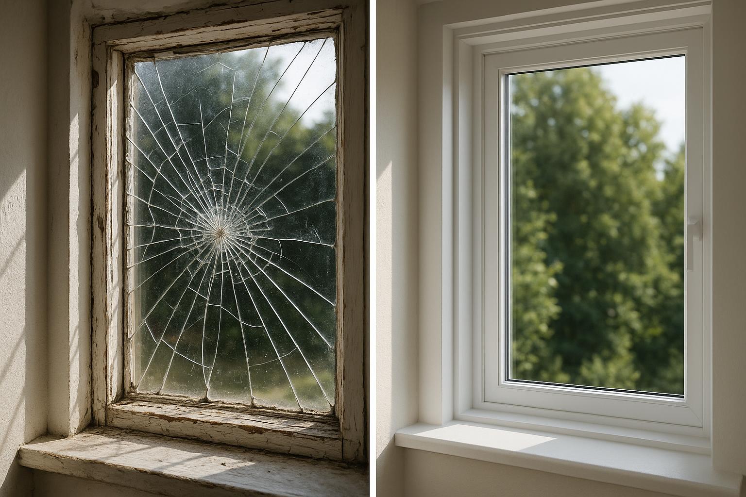 Broken Glass Replacement - Before & After