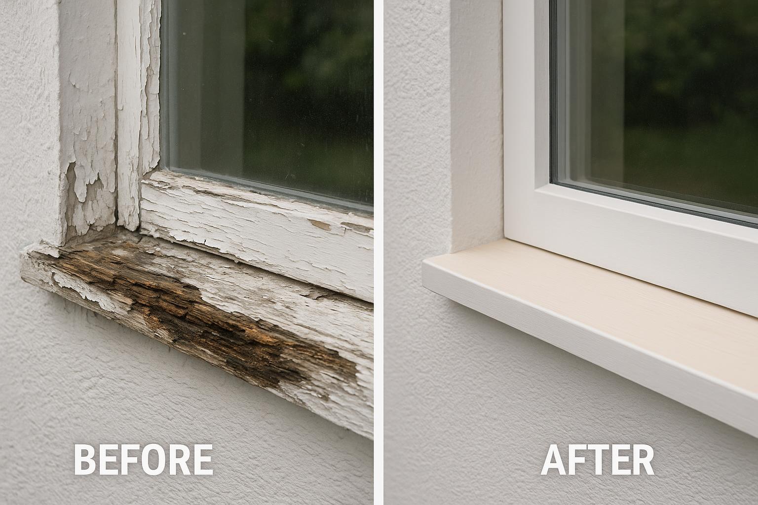 Window Track Cleaning - Before & After